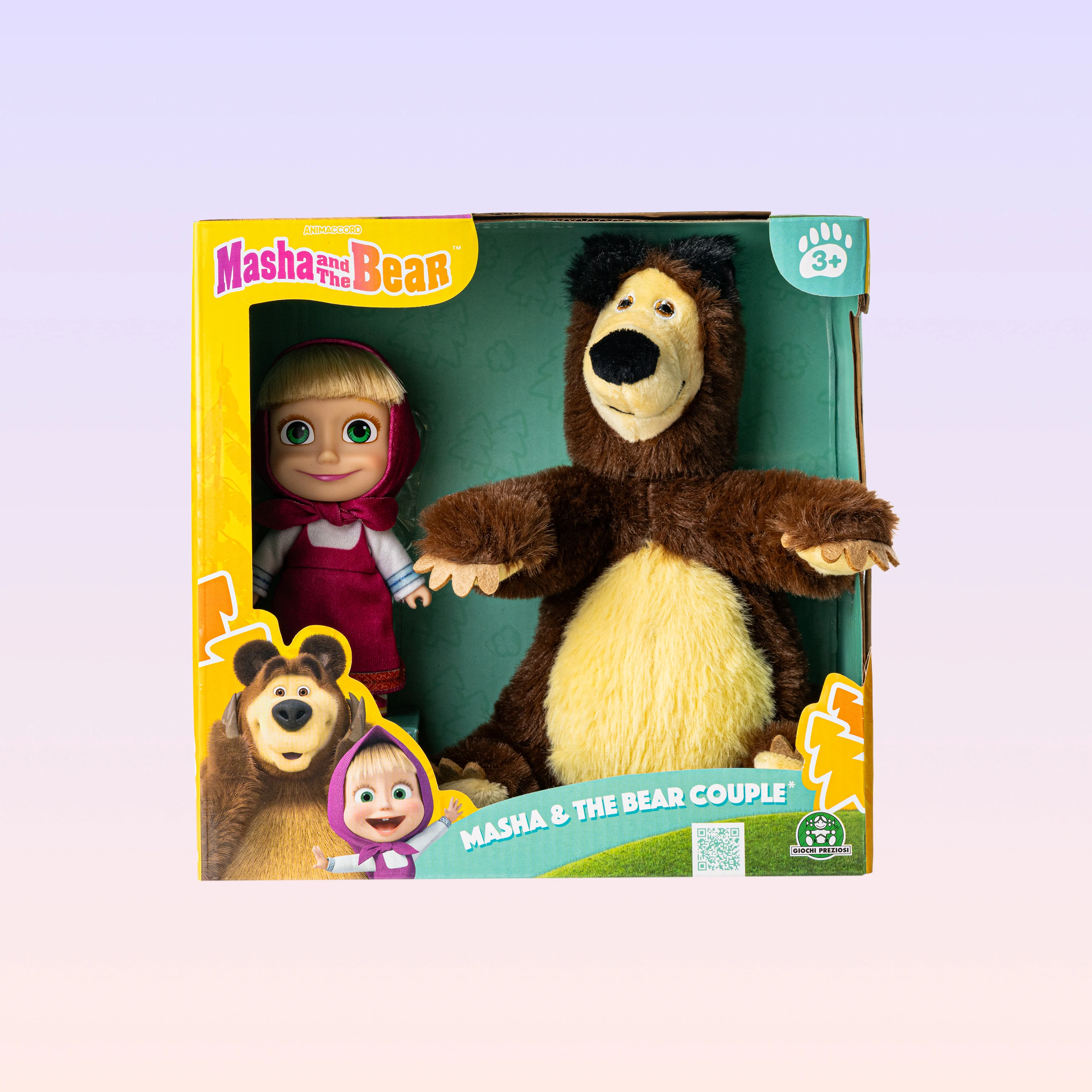Masha ile  Koca Ayı Peluş Oyuncak Seti – 20 cm Koca Ayı & 12 cm Masha Bebek