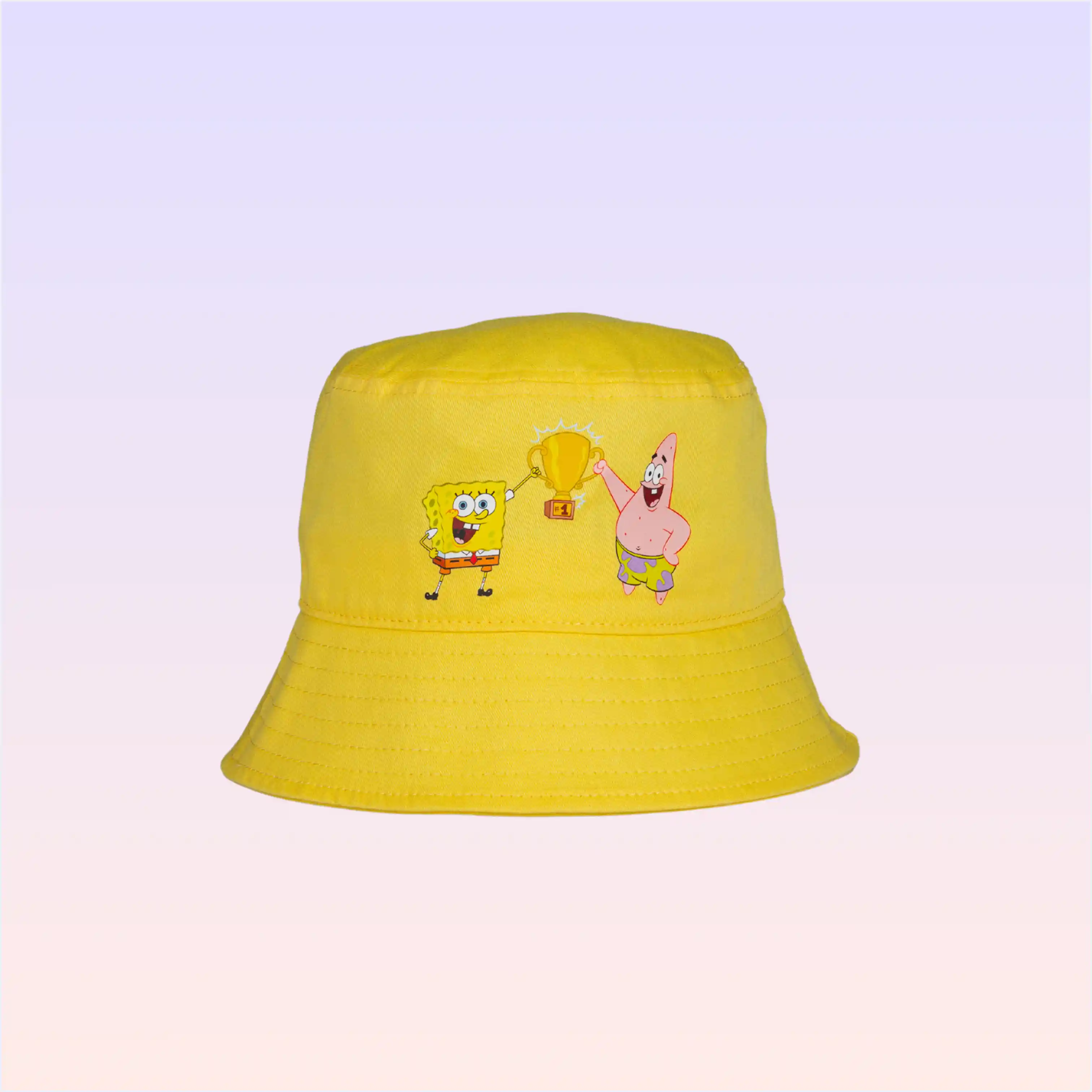 Nickelodeon Sünger Bob Figürlü Sarı Bucket Şapka