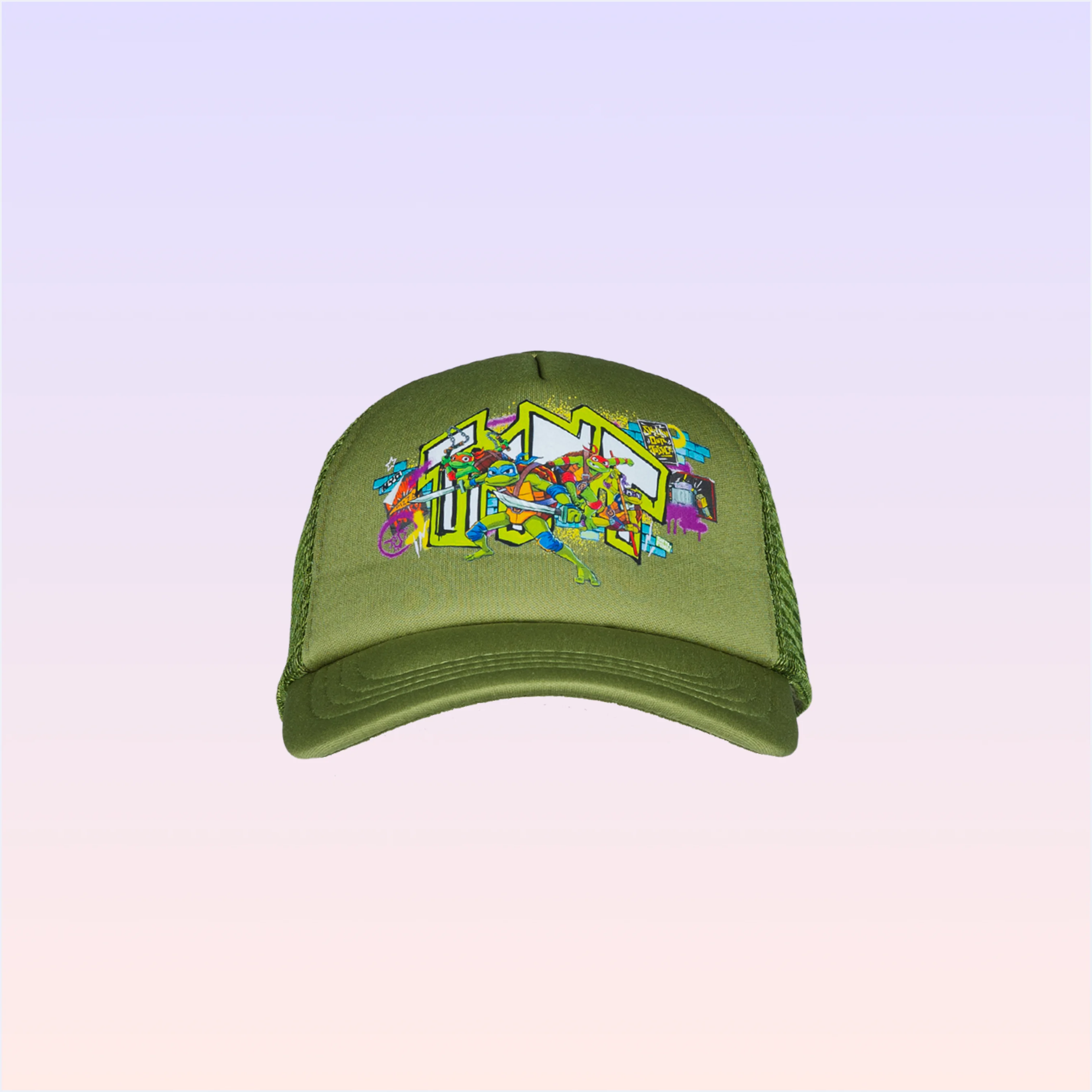Nickelodeon Genç Mutant Ninja Kaplumbağalar Figürlü Yeşil Dad Hat Şapka